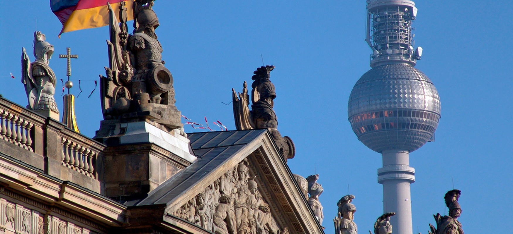 Photo of Berlin with the TV tower in the background.