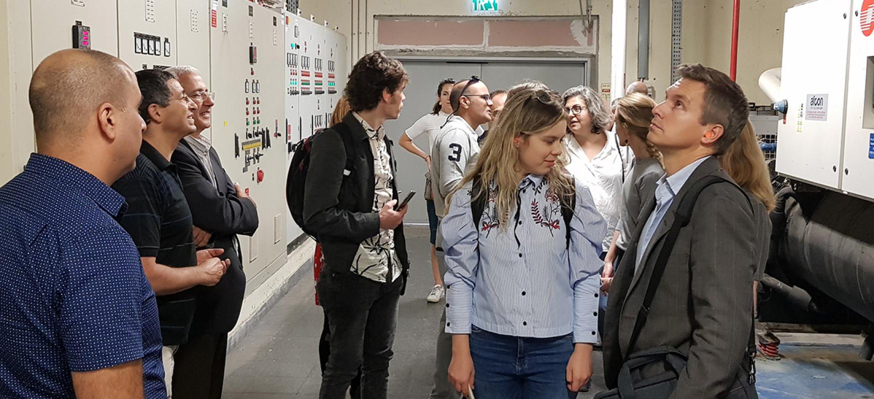 A Nordic delegation visiting a hospital  in Tel Aviv.