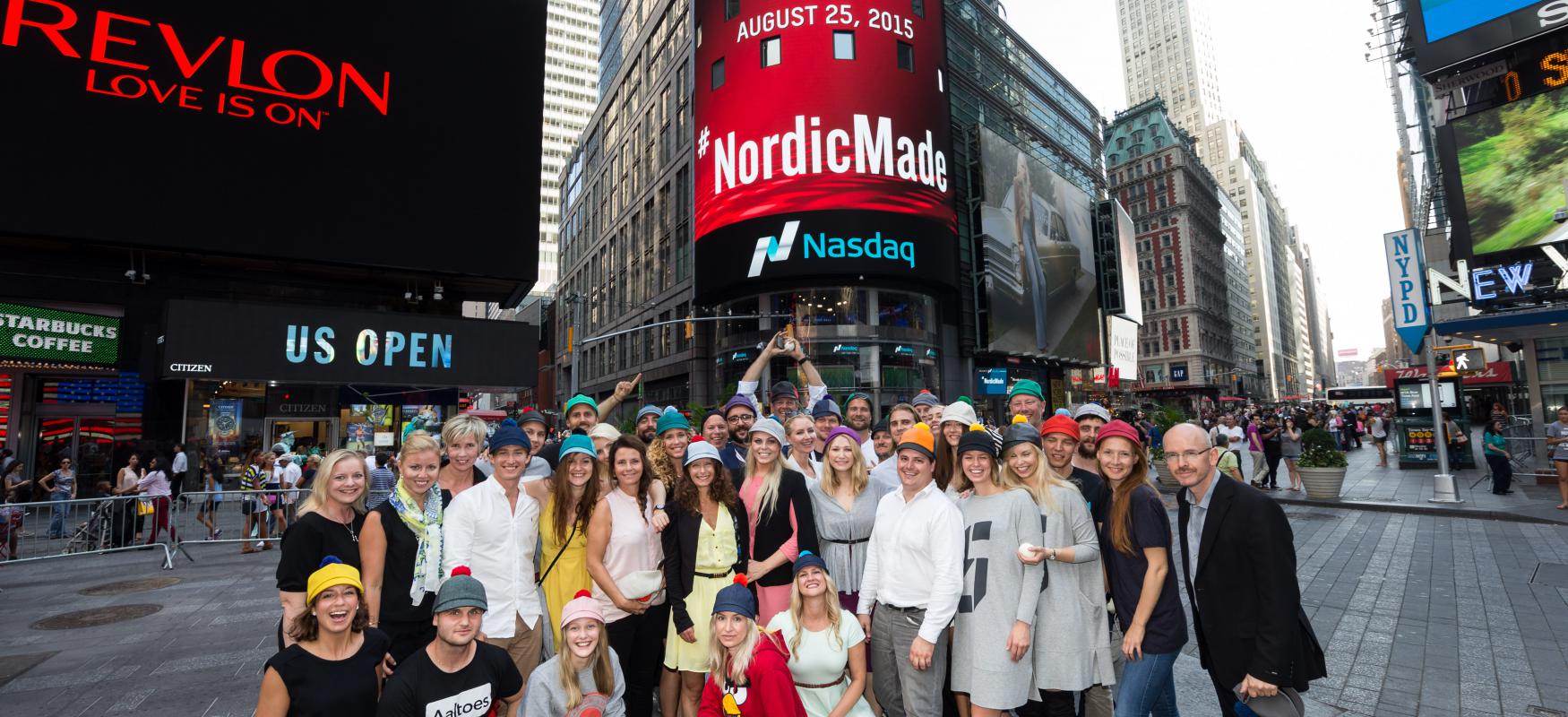 The #NordicMade team in New York, Times Square.