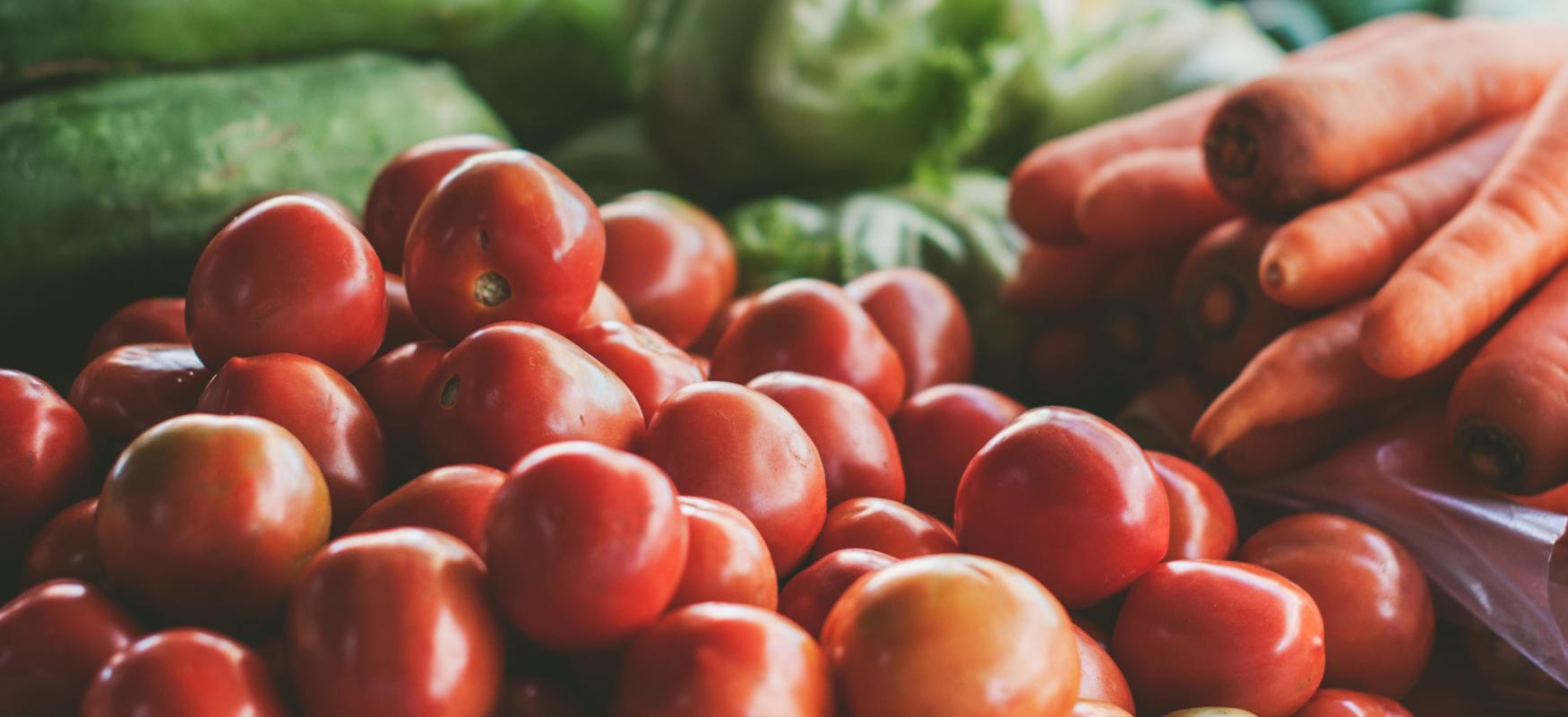 Vegetables on a table