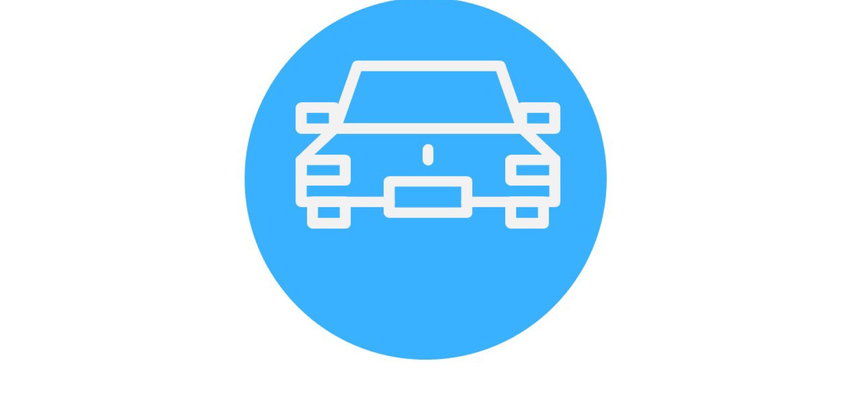 Transportation logo, picturing the front of a car.