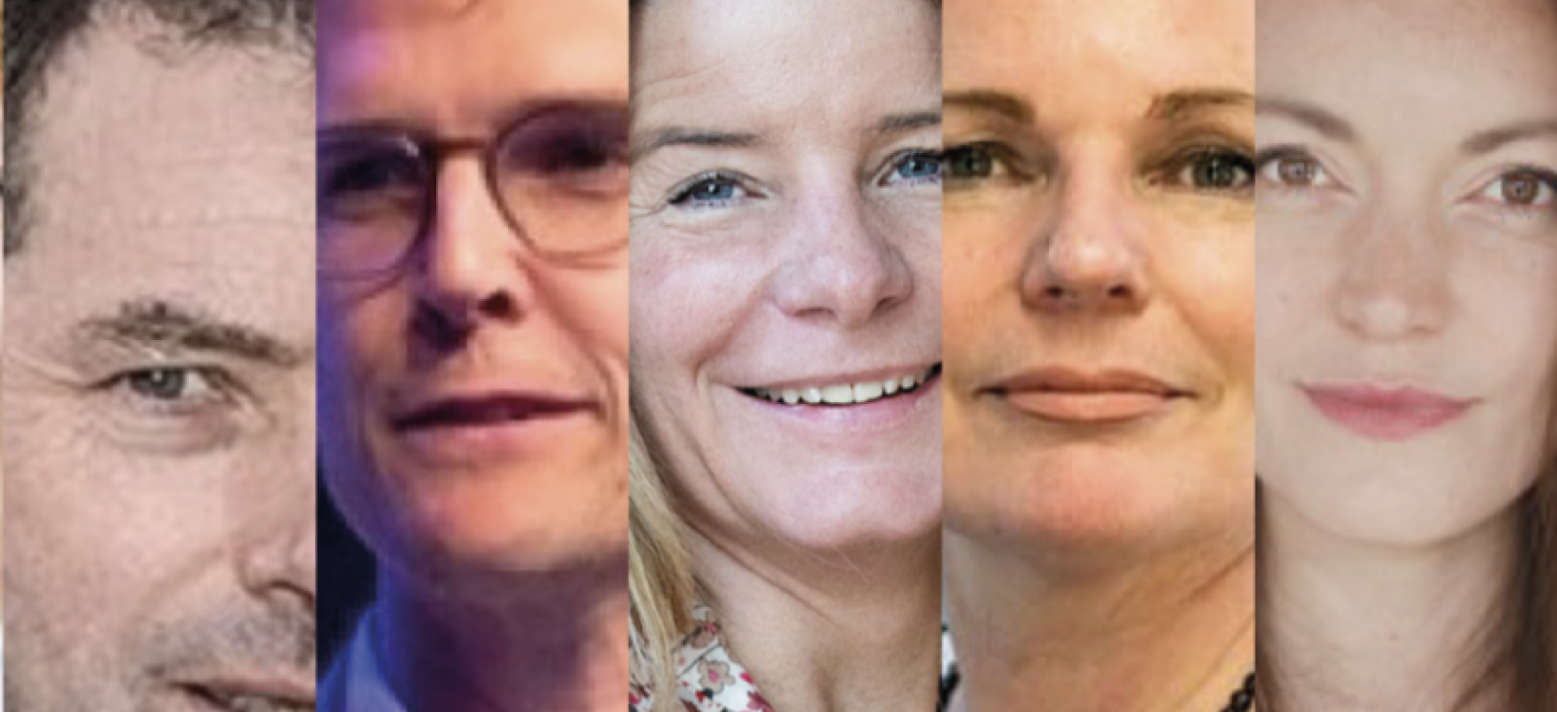 Profile pictures of the five speakers at the Circular webinar on 11 may 2020.