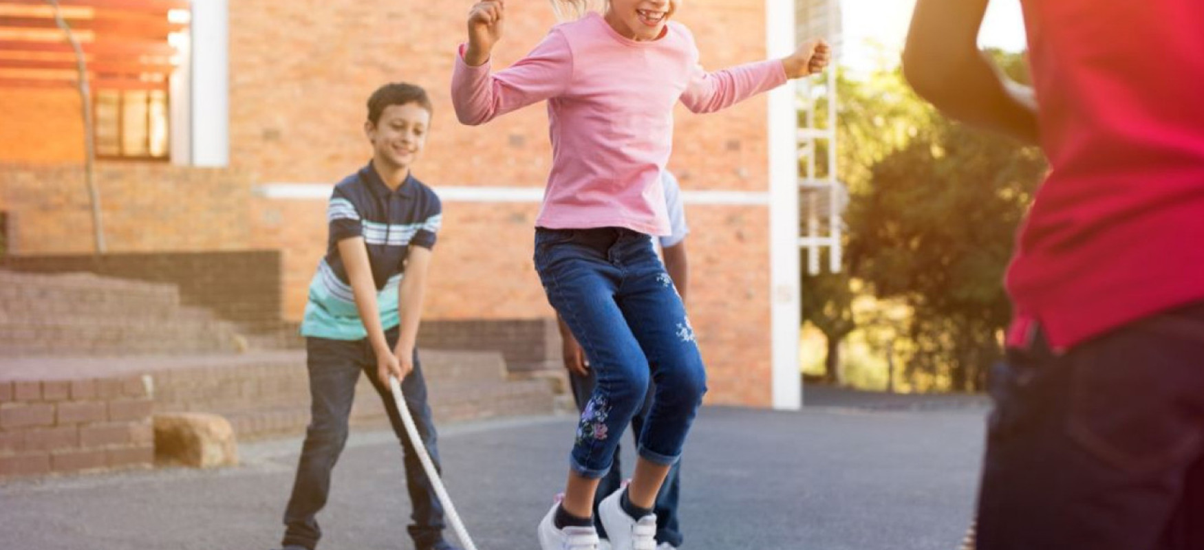 Kids playing in the schoolyard