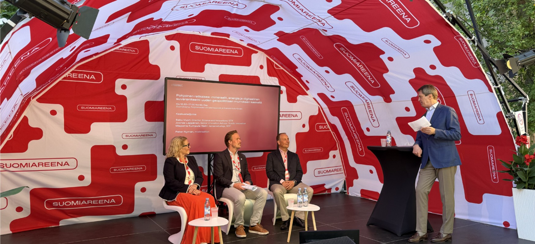 Joonas Leppänen attending a panel debate at SuomiAreena