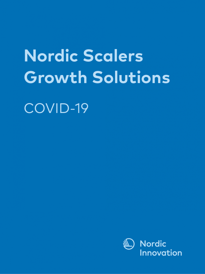 frontpage to the pamphlet Nordic Scalers, Growth solutions - Covid-19