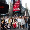 The Nordic Made team is gathered at Times Square in New York