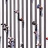 Crossing in japan, seen from above. 2020